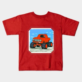 Red Monster Truck Kids T-Shirt